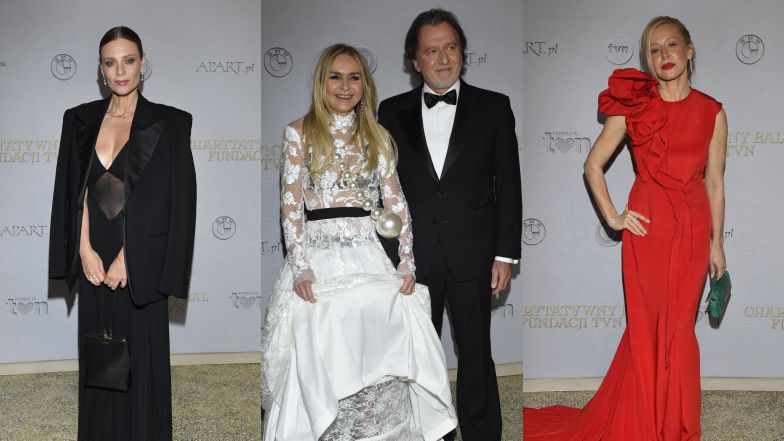 Wystrojone gwiazdy brylują na Balu Fundacji TVN: Sandra Hajduk, Radomir Wit, Dorota Szelągowska z partnerem (ZDJĘCIA)