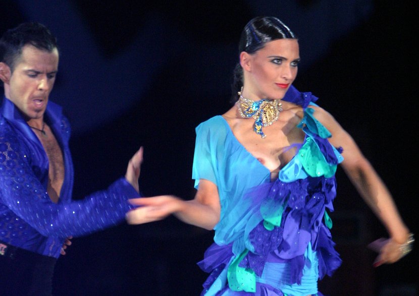 Janja Lesar i Krzysztof Hulboj podczas finału Polskiej Gali Mistrzów Tańca w 2007 r.