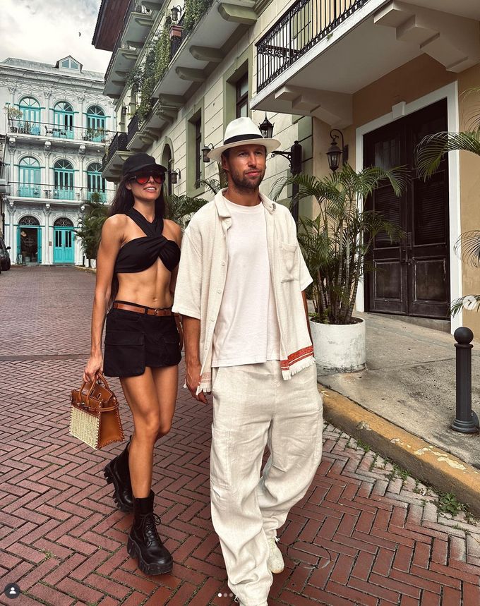 Grzegorz Krychowiak i Celia Jaunat