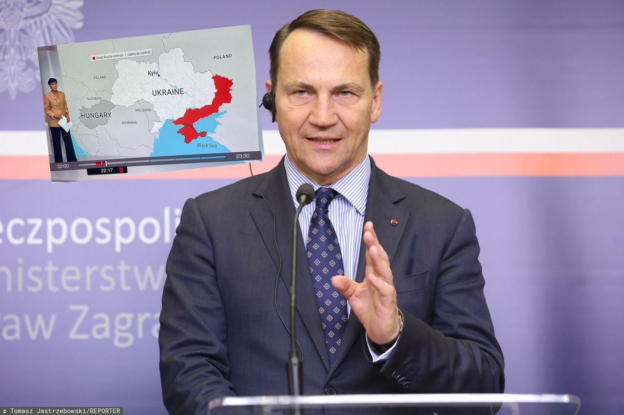 BBC błędnie oznaczyło Polskę. Sikorski zabrał głos