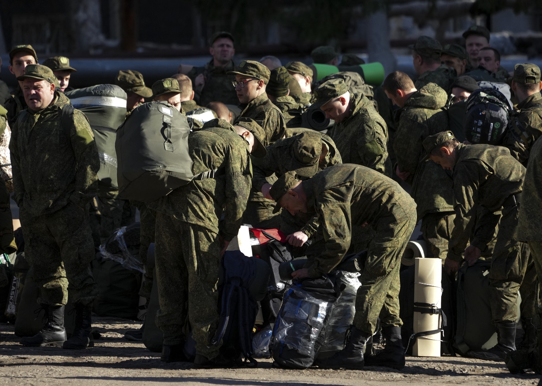 Zmobilizowani Rosjanie w Moskwie, październik 2022 r.