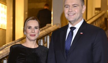 Marta i Karol Nawroccy na 200-leciu Teatru Wielkiego. Pierwsza dama wybrała czerń - Onet