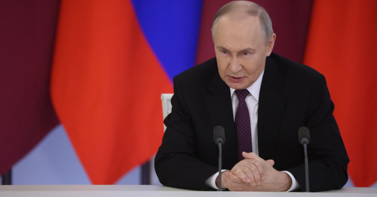 Prezydent Rosji Władimir Putin w Moskwie, 17 kwietnia 2025 r.