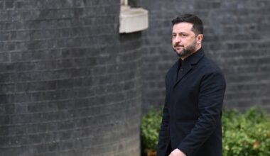 Wołodymyr Zełenski w Londynie, 24 paźdiernika 2025 r.