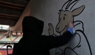 Kawu zmalował koziołka na stadionie w Hiszpanii. "To jest sztuka i performance w jednym!"