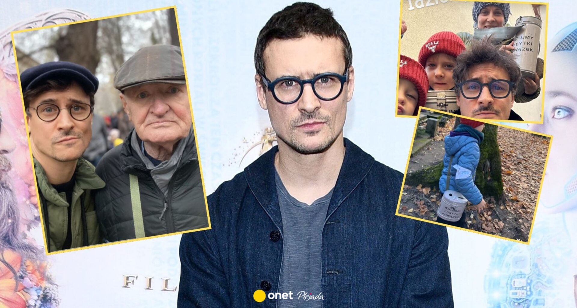 Mateusz Damięcki kwestuje z rodziną na Powązkach. Tak wygląda grób jego ojca