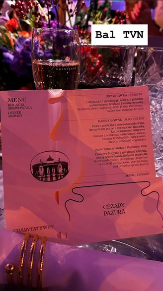 Cezary Pazura pokazał menu na Balu Fundacji TVN