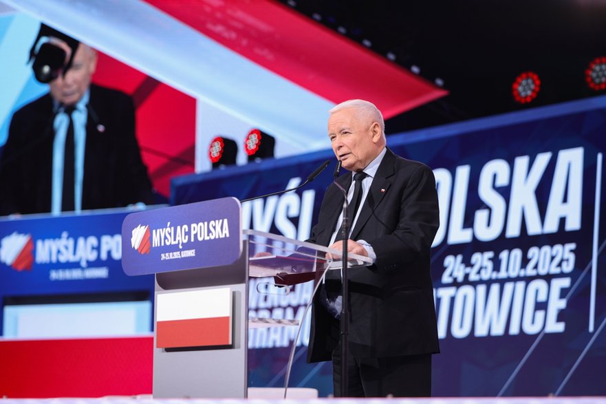 Jarosław Kaczyński na konwencji programowej PiS w Katowicach