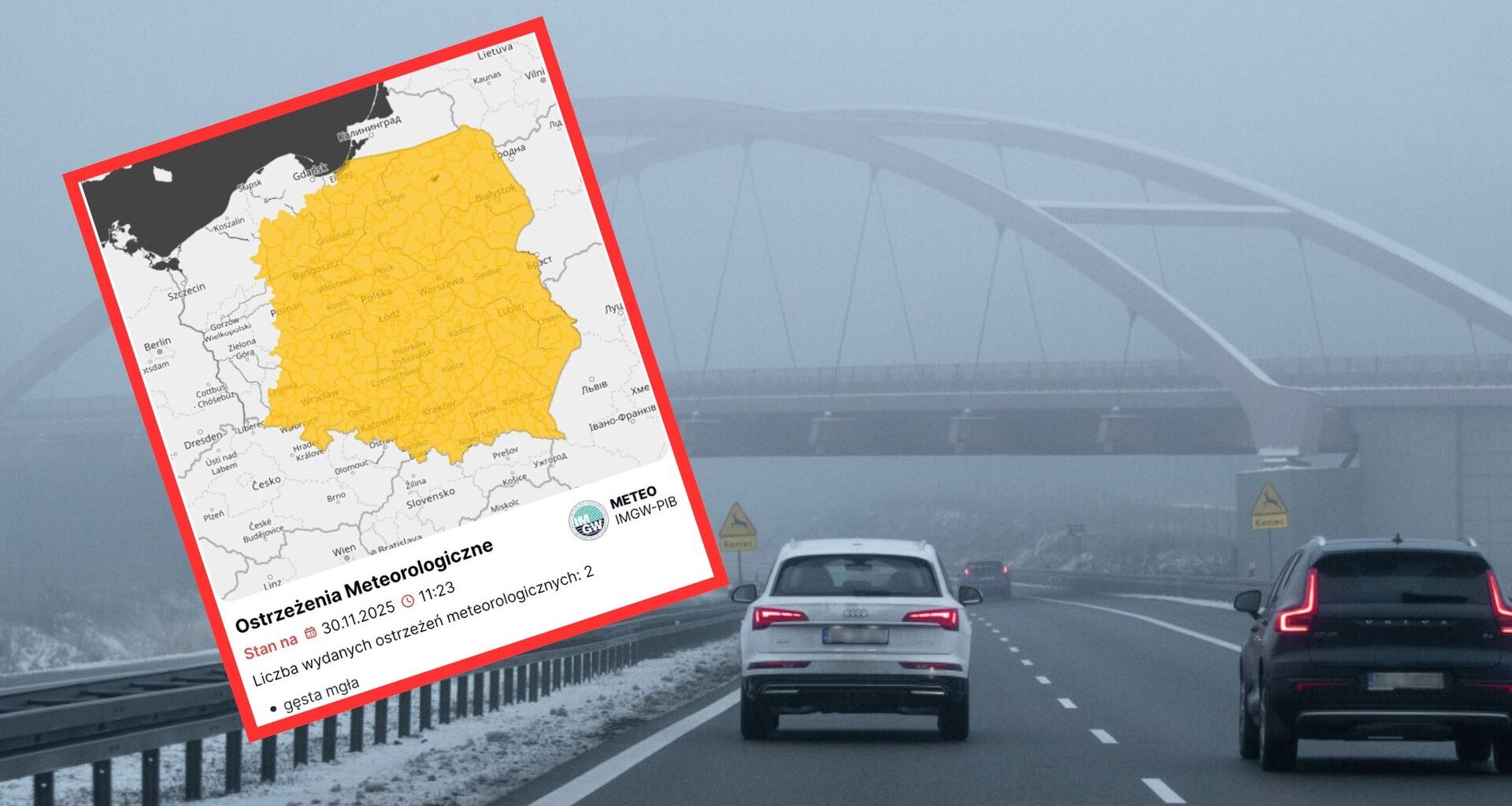 "Uwaga". IMGW wydał ostrzeżenia pogodowe. Alerty w całej Polsce