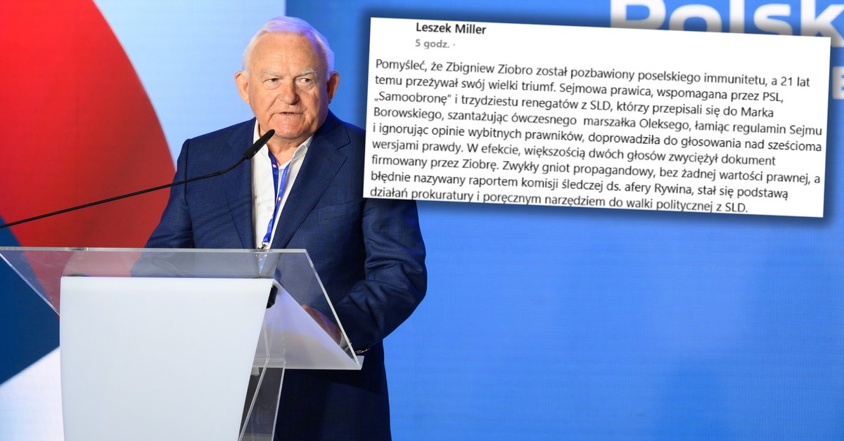 Wpis Leszka Millera na Facebooku