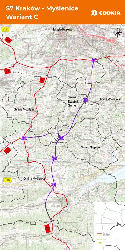 S7 Kraków-Myślenice. Wariant C