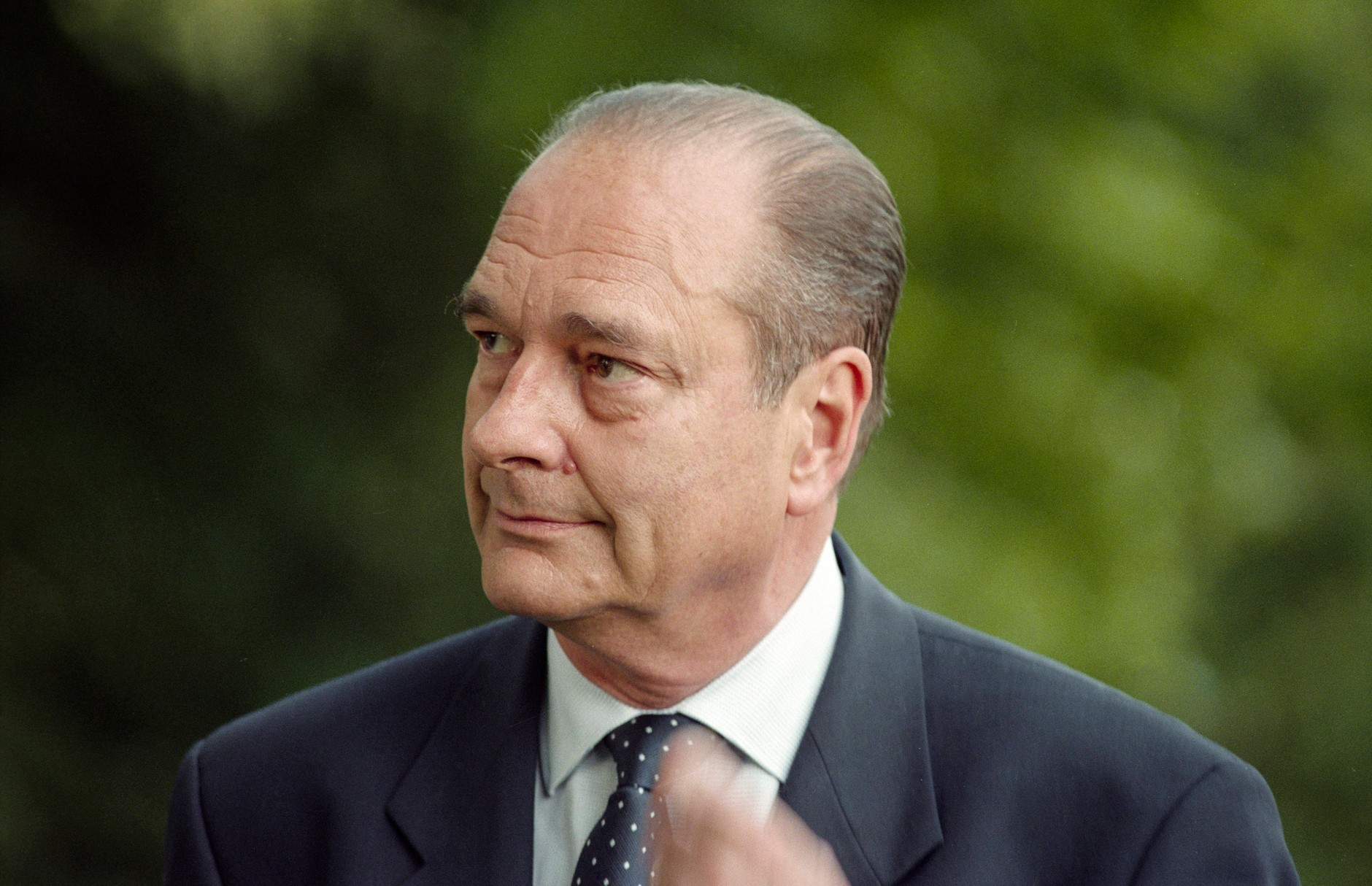 Jacques Chirac, prezydent Francji, w Genewie, 11 czerwca 1996 r.