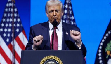 Donald Trump, prezydent USA, na America Business Forum w Miami, 5 listopada 2025 r.