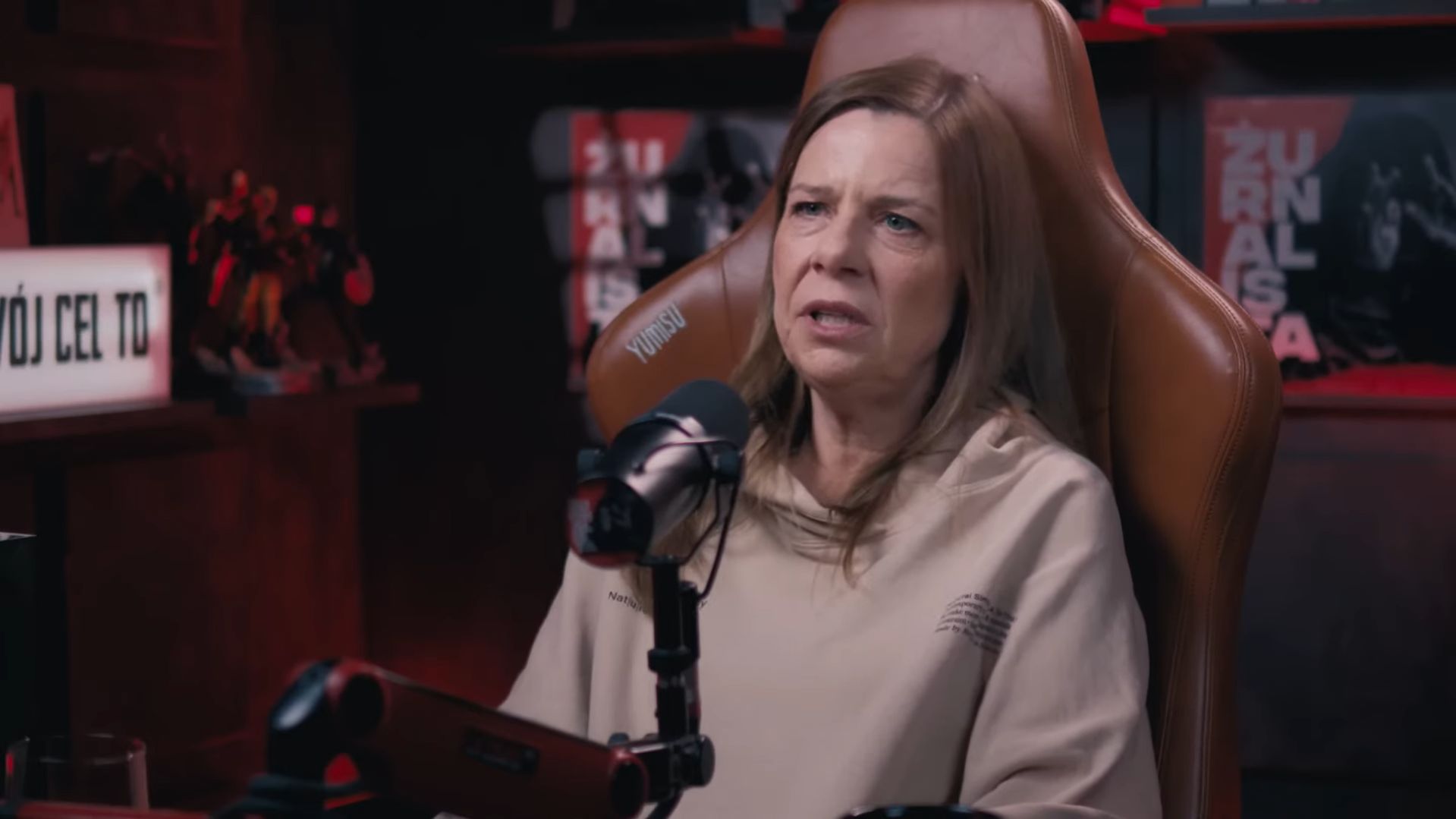 Agata Kulesza u Żurnalisty