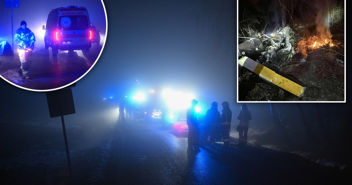 Katastrofa śmigłowca pod Rzeszowem. Strażacy szukają ofiar w lesie