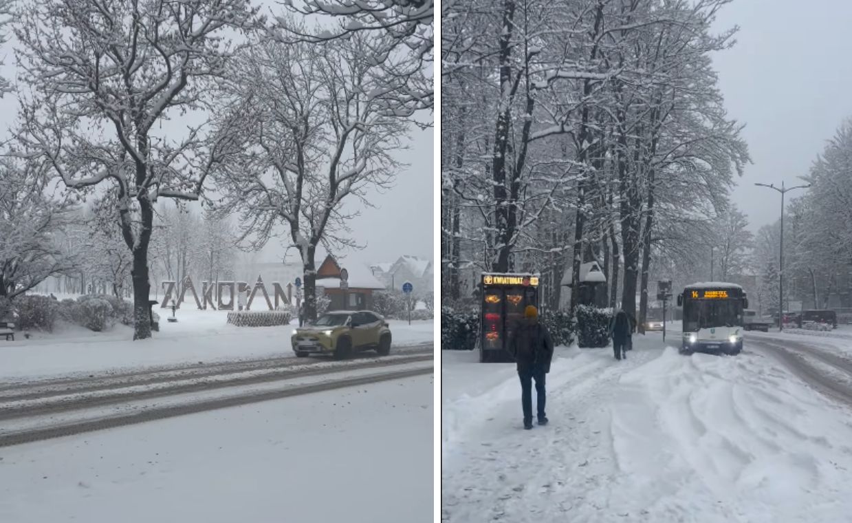 Śnieg na południu. Ogromne korki na Zakopiance