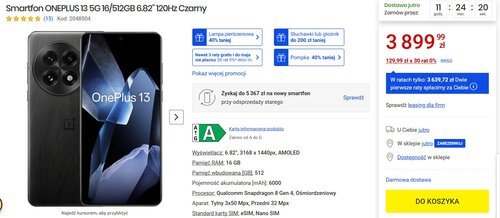 OnePlus 13 w promocji Media Expert