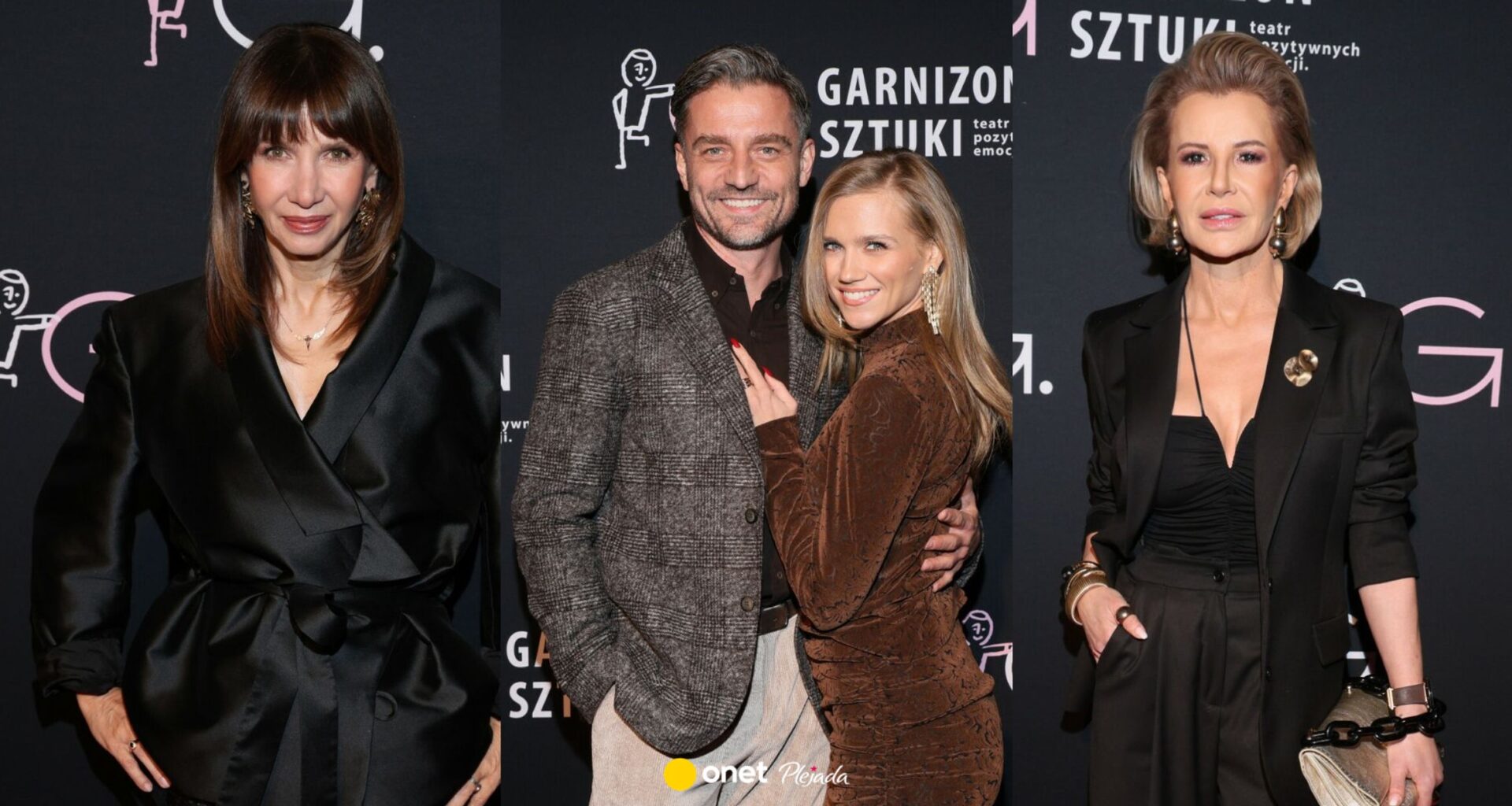 Kaczorowska nie mogła oderwać rąk od Rogacewicza. Obok posągowa Racewicz - Plejada