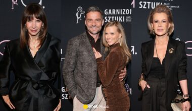 Kaczorowska nie mogła oderwać rąk od Rogacewicza. Obok posągowa Racewicz - Plejada