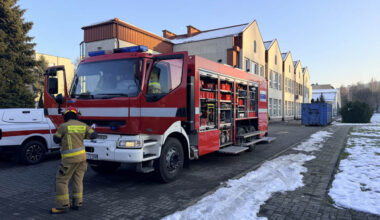 Ewakuacja szkoły na osiedlu Pod Skarpą