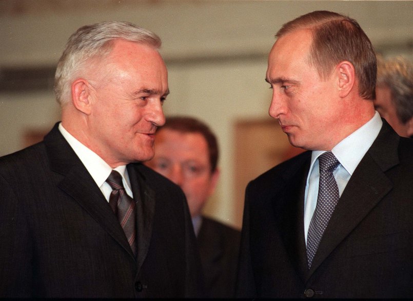 Leszek Miller i Władimir Putin w 2002 r. 