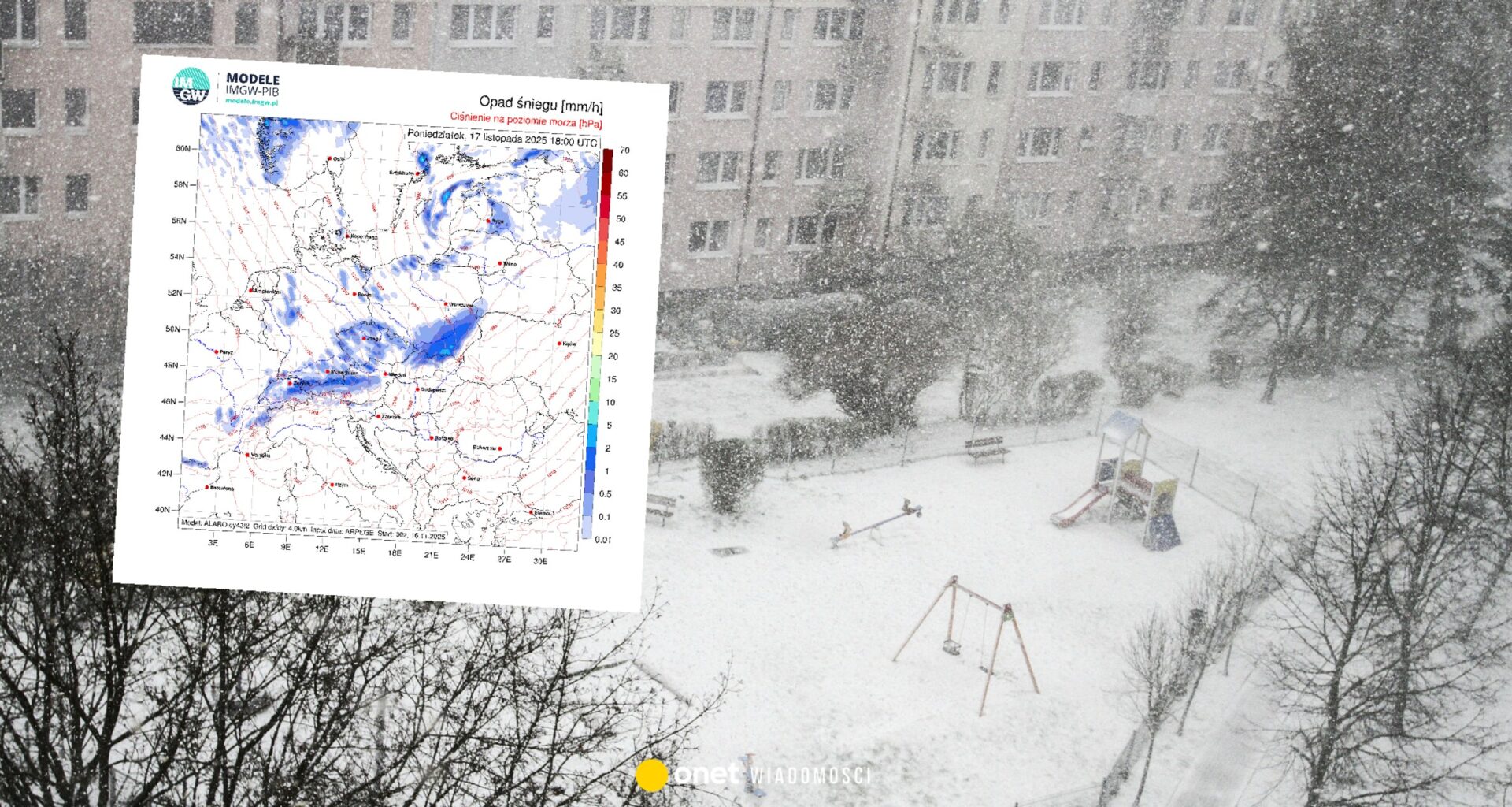 Nad Polską utworzą się dwa pasy śnieżnej pogody. Może spaść 10 cm śniegu