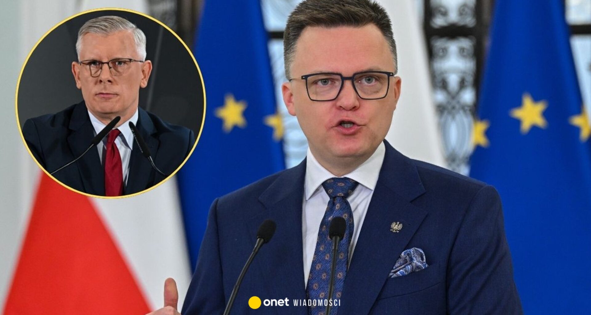 Hołownia mówi o "zemście Cenckiewicza". Chodzi o decyzję prezydenta Nawrockiego