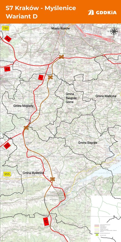 S7 Kraków-Myślenice. Wariant D