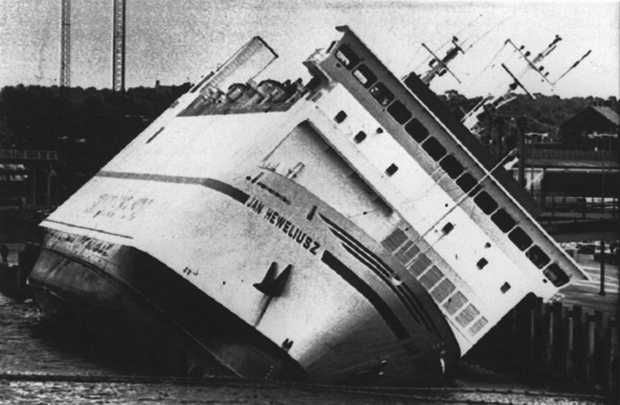 Wypadek "Jana Heweliusza" w Ystad w 1982 r.