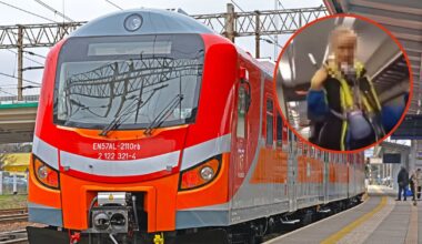 Ukrainka podczas próby ataku w pociągu. Kobieta trzyma w ręce nóż