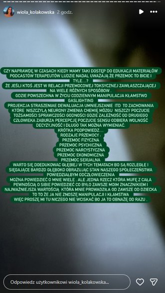 Viola Kołakowska na Instagramie