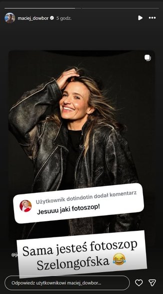 Relacja Macieja Dowbora na Instagramie