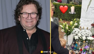 Żona Pawła Królikowskiego odwiedziła jego grób. Tonie w zniczach