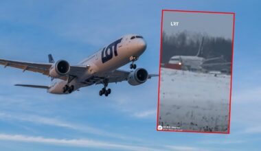 Samolot LOT-u wypadł z pasa startowego na lotnisku w Wilnie. Jest nagranie - Onet