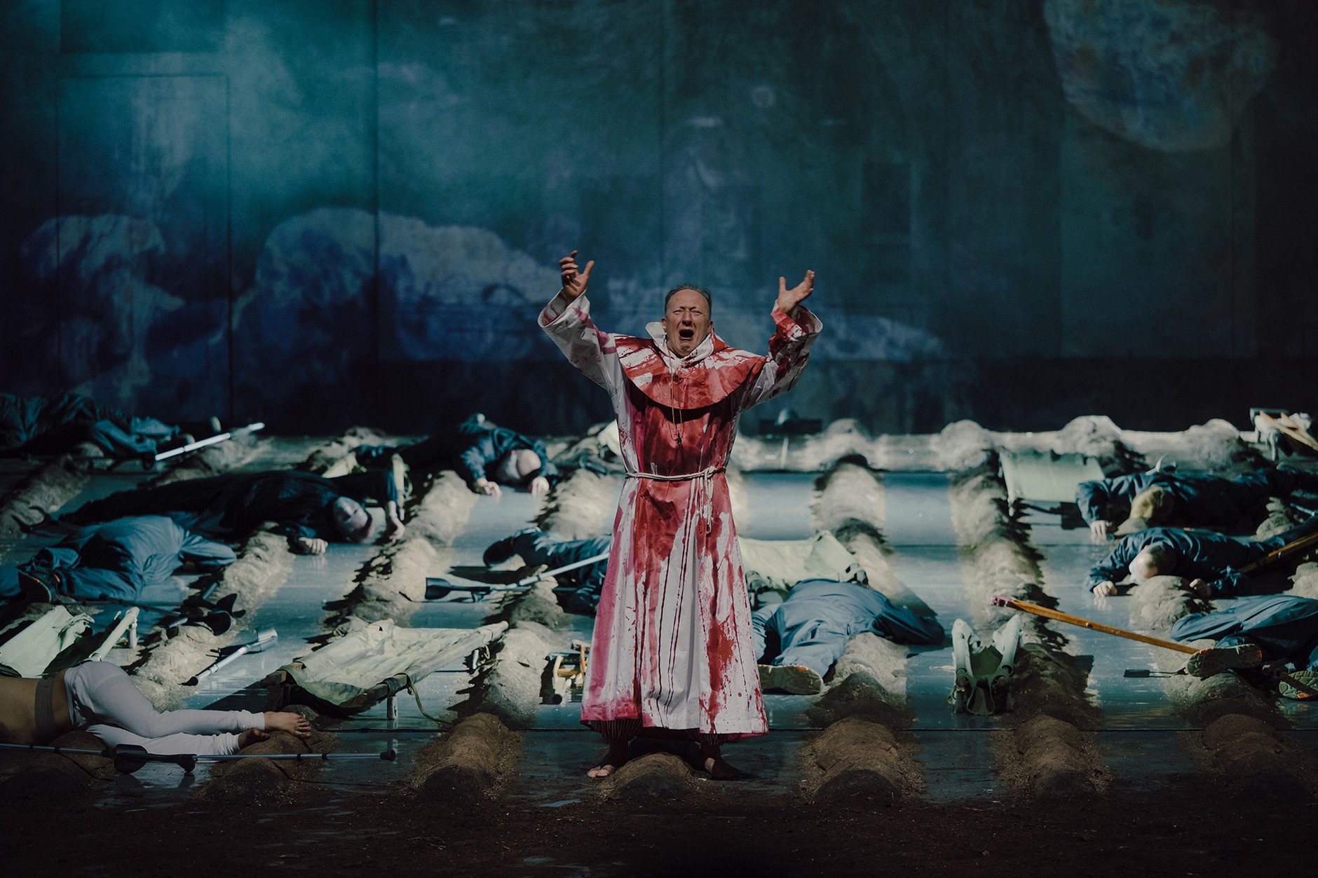 Cezary Kosiński w spektaklu "Termopile polskie", reż. Jan Klata, Teatr Narodowy w Warszawie