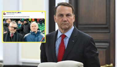 Radosław Sikorski grzmi. Tak skomentował zdjęcie z meczu Legii Warszawa - Onet