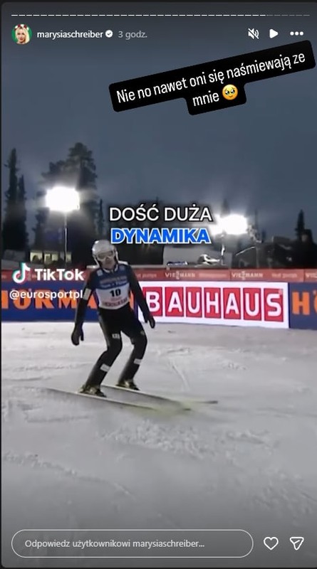 Relacja Marianny Schreiber na Instagramie