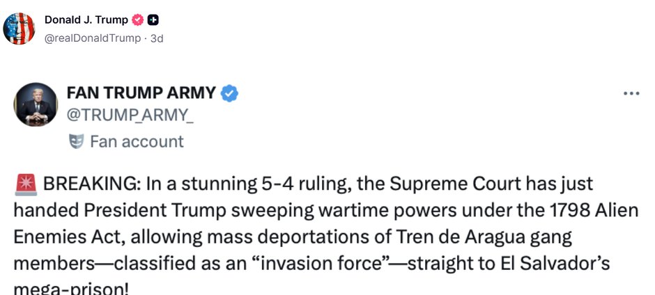 Post Donalda Trumpa na platformie Truth Social