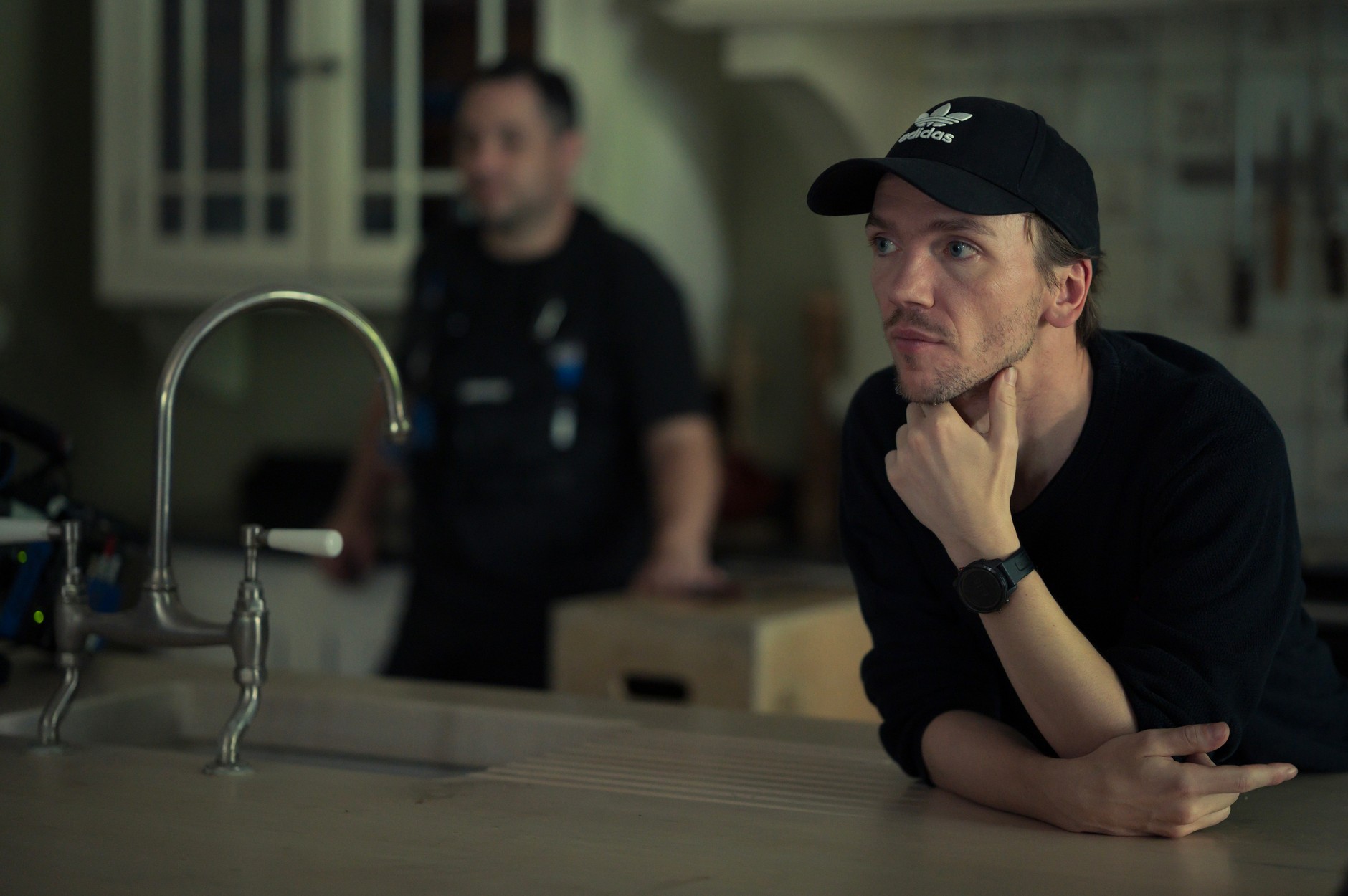 Jan Komasa na planie filmu "Rocznica"