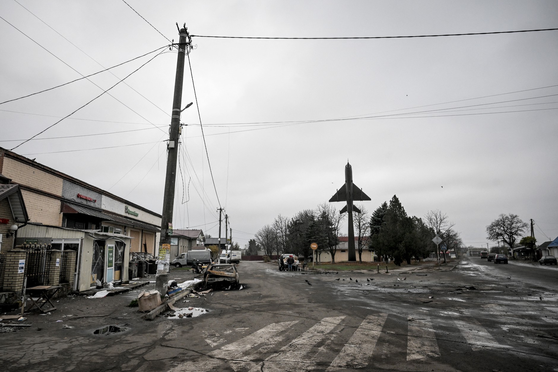 Zniszczony Pokrowsk na linii frontu w Ukrainie, listopad 2025 r.