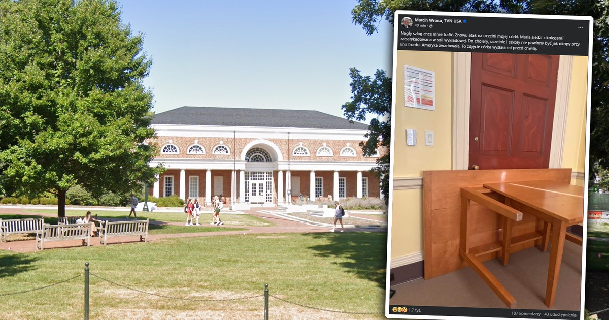 Uzbrojony napastnik na Uniwersytecie Wirginii. Marcin Wrona podał nowe informacje