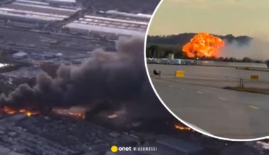 Samolot rozbił się w Kentucky w USA. Chmura dymu nad lotniskiem