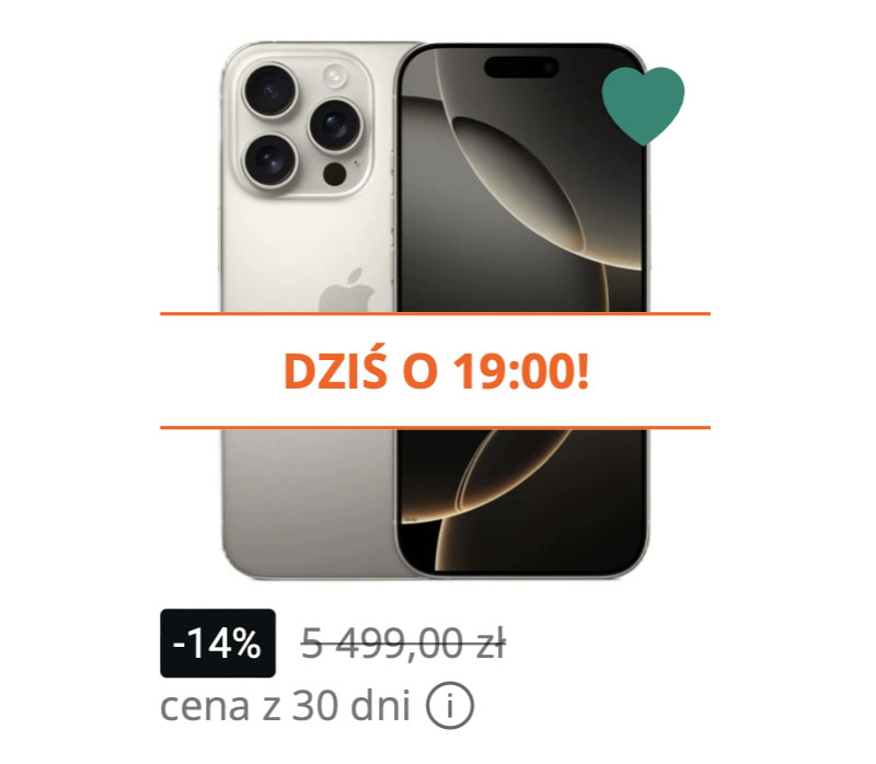 OKAZJA Allegro Black Weeks: iPhone 16 Pro (256 GB) w bardzo niskiej cenie