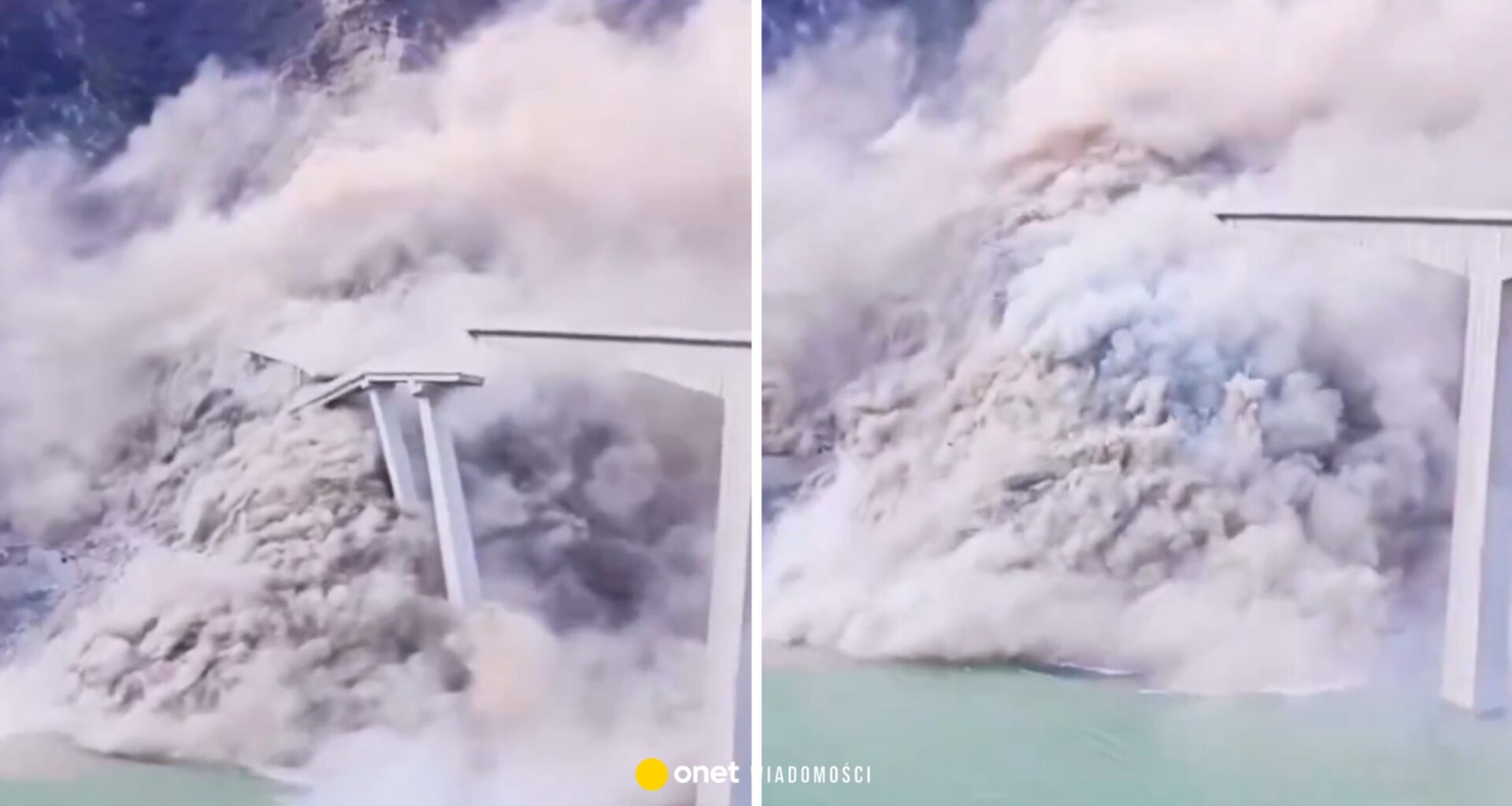 W Chinach częściowo zawalił się most. Został otwarty kilka miesięcy temu [NAGRANIE] - Onet Wiadomości