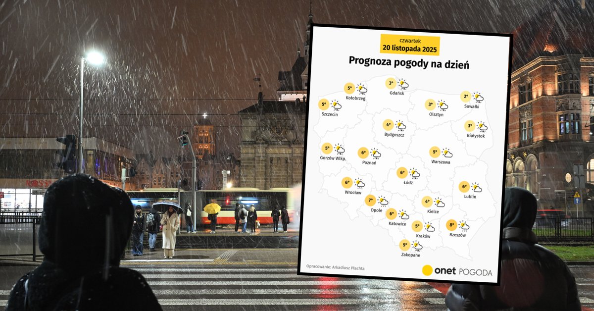 Czwartek będzie chłodny, a do tego miejscami przelotnie popada