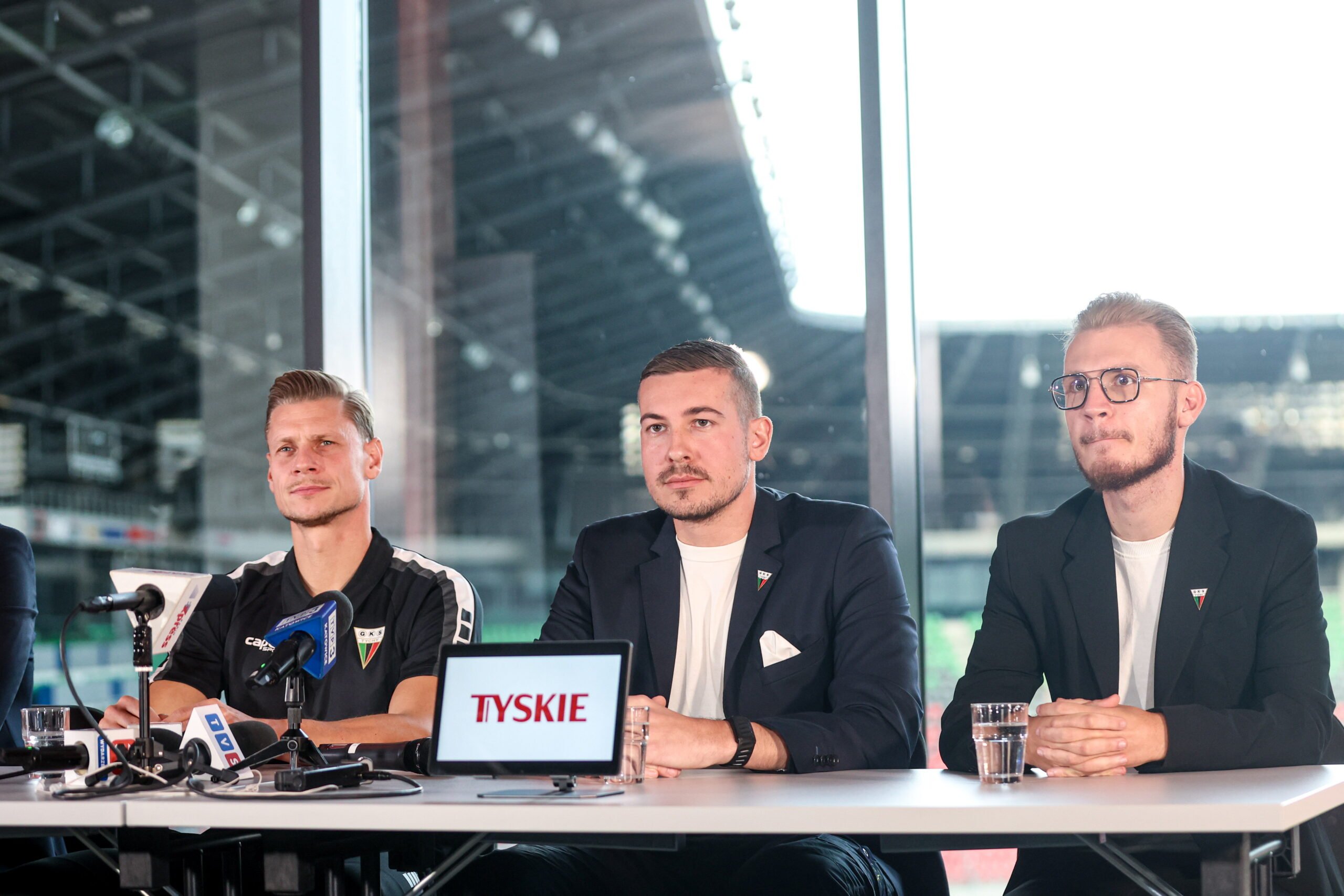 Łukasz Piszczek podczas konferencji prasowej w Tychach