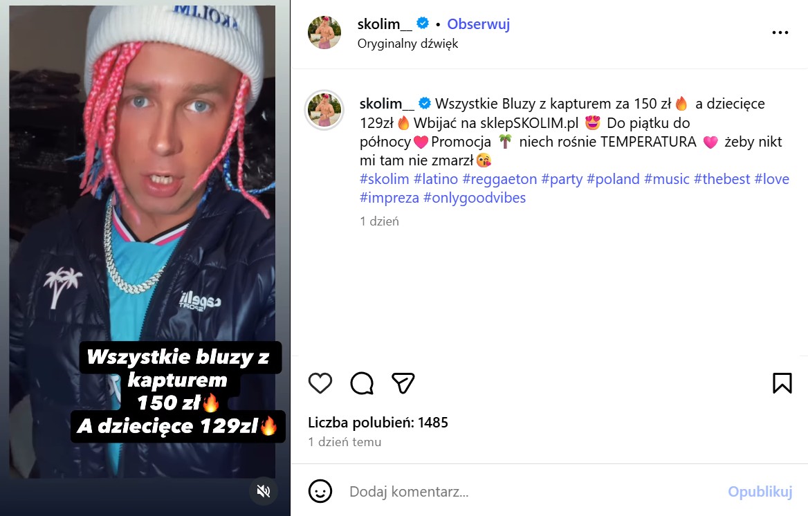 Skolim na Instagramie