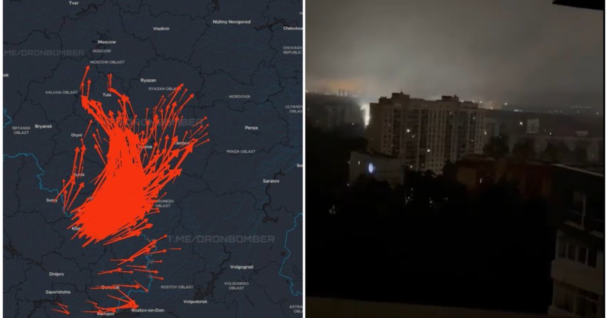 Atak dronów na Rosję. Czasowo zamknięte lotniska, przerwy w dostawach prądu - Onet