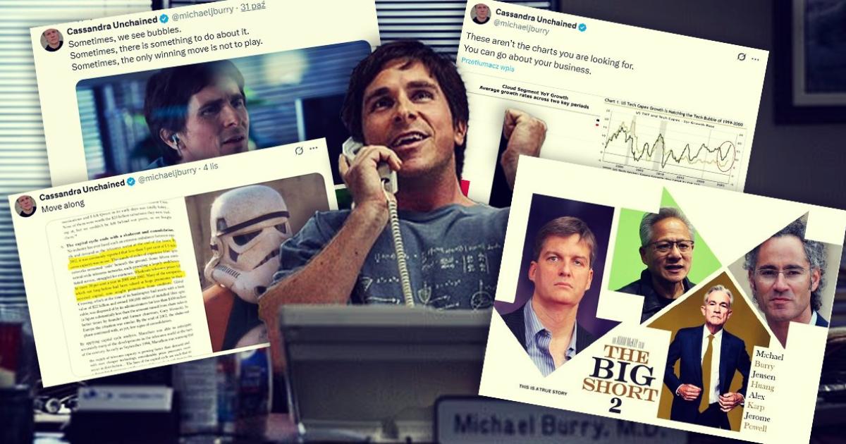 Michael Burry znów widzi kryzys. Otwiera wielkiego shorta na akcjach Nvidii i Palantir