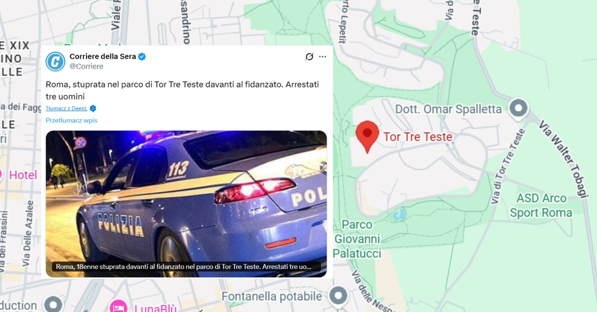 Zgwałcili kobietę na oczach jej partnera. Brutalny napad w parku w Rzymie